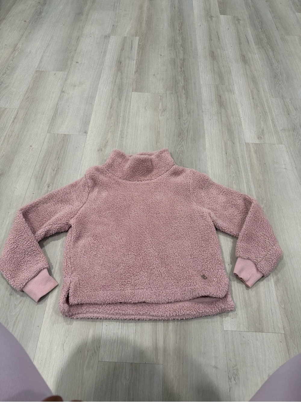 Calvin Klein Dusty Pink Teddy Sherpa Pullover Jacket